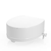 RAISED TOILET SEAT WITH LID, HEIGHT 10 cm