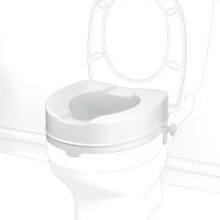 RAISED TOILET SEAT WITH LID, HEIGHT 10 cm